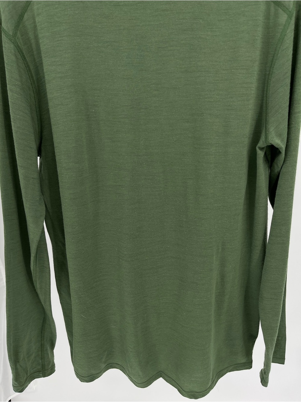 Smartwool Merino Wool Long Sleeve Base Layer Shirt Men’s L Green Hiking Outdoor - Picture 7 of 7